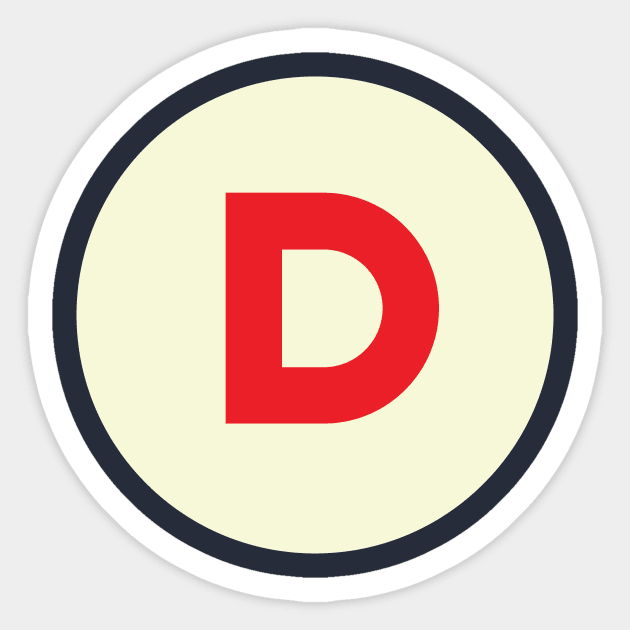 Vintage D Monogram Sticker by calebfaires